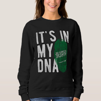 het zit in mijn DNA Saudi-Arabië vlag Vingerafdruk Trui
