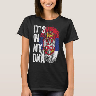 Het Zit In Mijn Dna Servië Vlag Servische Voetbalp T-shirt