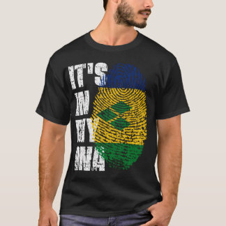 Het zit in mijn DNA St Vincent Grenadines vlag St  T-shirt