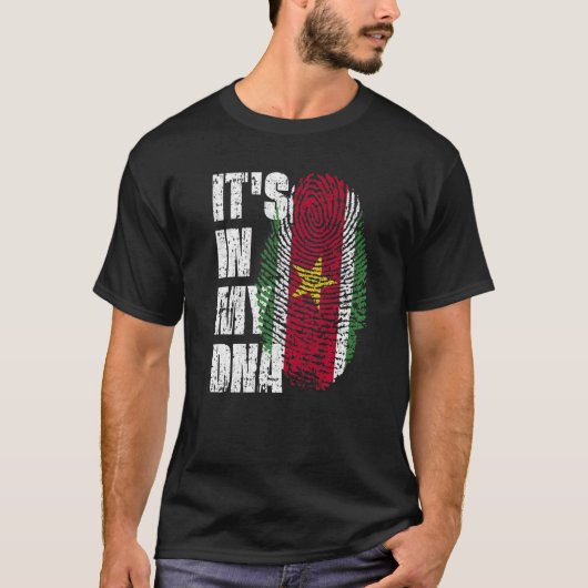 Het zit in mijn DNA Surinaamse vlag T-shirt (Voorkant)
