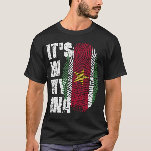 Het zit in mijn DNA Suriname Flag Boy Girl Gift T-shirt (Voorkant)