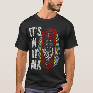 HET ZIT IN MIJN DNA Swaziland Vlag Mannen Vrouwen T-shirt