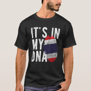 Het zit in mijn DNA Thailand vlag Vingerafdruk T-shirt