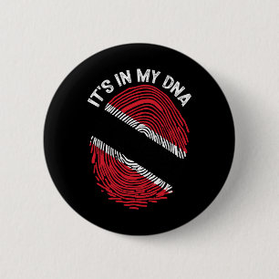 Het zit in mijn DNA Trinidad en Tobago Vlag Trotse Ronde Button 5,7 Cm