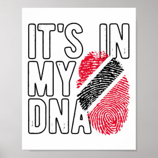 Het Zit In Mijn Dna Trinidad En Togo Vlag Trots Tr Poster