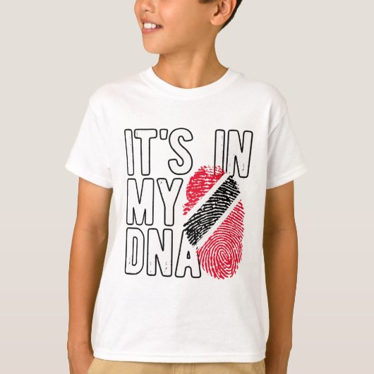 Het zit in mijn DNA Trinidad en Togo vlag trotse T T-shirt (Voorkant)