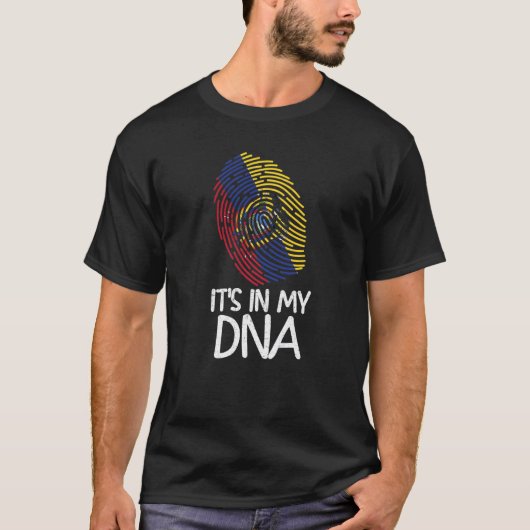 Het zit in mijn DNA  Trots Ecuadoriaanse vlag-ving T-shirt (Voorkant)