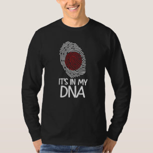Het zit in mijn DNA Trots Japanse vlag vingerafdr T-shirt