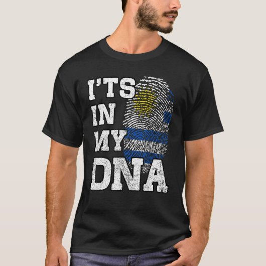 Het zit in mijn DNA Uruguayaanse vingerafdruk Trot T-shirt (Voorkant)