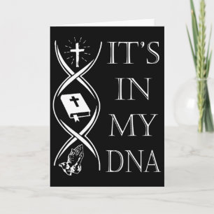 Het Zit In Mijn Dna Vertrouw God Jezus Christelijk Kaart