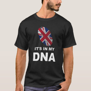 Het zit in mijn DNA-vingerafdruk Engeland Verenigd T-shirt