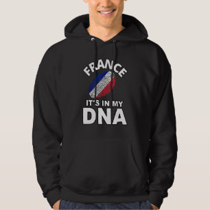Het zit in mijn DNA Vingerafdruk Frankrijk Frans L Hoodie
