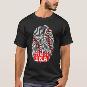 Het zit in mijn DNA-vingerafdruk Funny Baseball T-shirt
