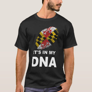 Het zit in mijn DNA-vingerafdruk Maryland State Fl T-shirt