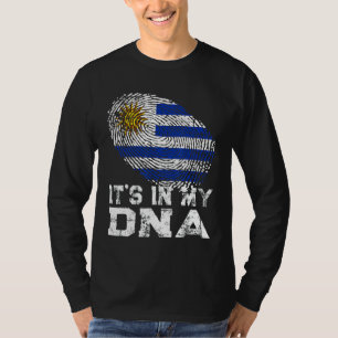 Het zit in mijn DNA-vingerafdruk Uruguay vlag T-shirt