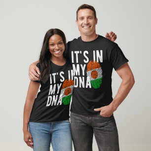 Het zit in mijn DNA Vingerafdrukken van de vlag va T-shirt