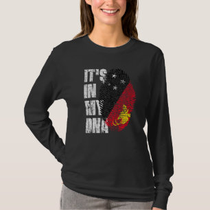 Het Zit In Mijn Dna Vlag Van Papoea-Nieuw-Guinea P T-shirt