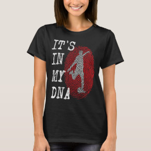 HET ZIT IN MIJN DNA Voetbalspeler Vingerafdruk Gra T-shirt