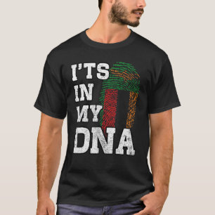 Het zit in mijn DNA Zambiaanse vingerafdruk Trots T-shirt