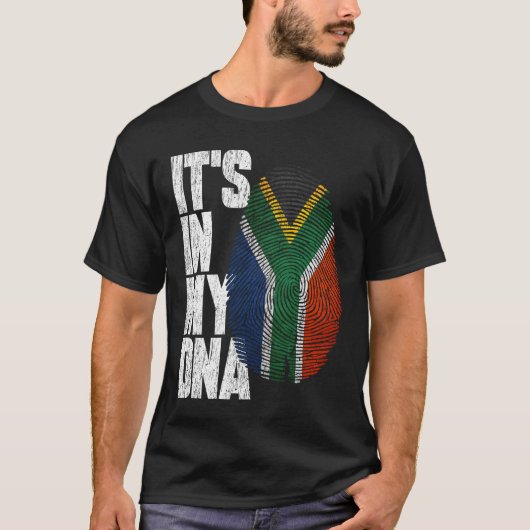 Het zit in mijn DNA Zuid-Afrikaans Trots Zuid-Afri T-shirt (Voorkant)