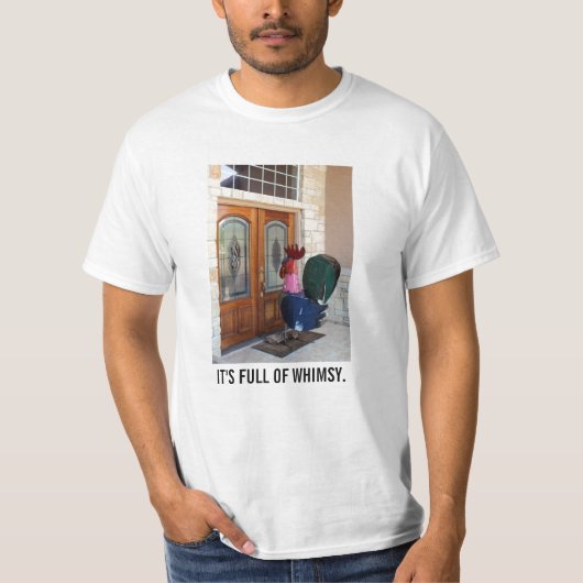 Het zit vol met vrolijkheid. t-shirt (Voorkant)