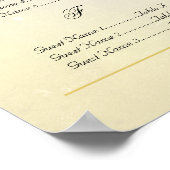 Het Zitplan van de bruiloft in de Parchment Style Poster (Hoek)