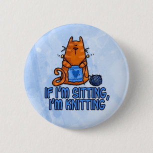 het zitten het breien ronde button 5,7 cm