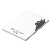 Het zoeken naar zwarte kat van het bureau van gepe notitieblok (Linkerzijde)