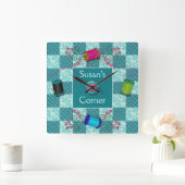 HET ZOEKEN SLOT - PERSONALIZE MET NAAM VIERKANTE KLOK (Huis)