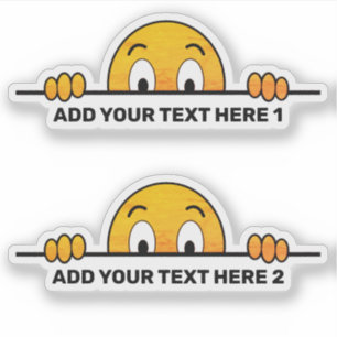 Het zoeken van Cartoon Gezicht de Contour van de T Sticker