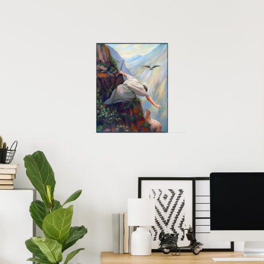 Het zoeken van de schapenverf op Canvas Poster (Thuiskantoor)