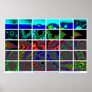 Het zoemen binnen op fractal van de Methode van ee Poster