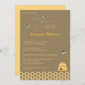 Het zoemen de Uitnodiging van het Baby shower van (Voorkant / Achterkant)