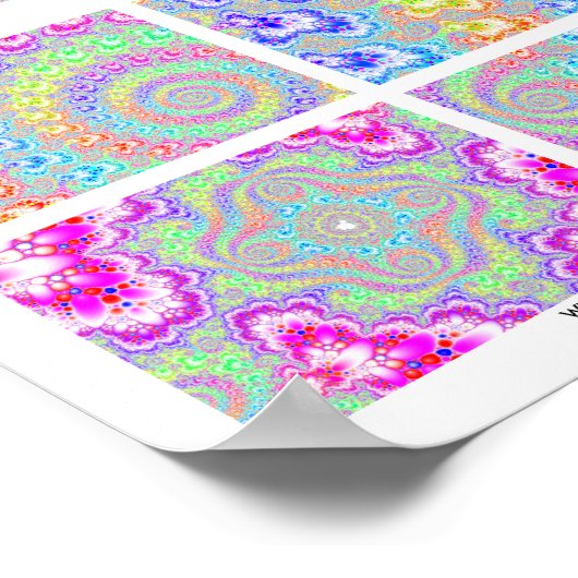 Het zoemen in Fractal van de Methode van een Newto Poster (Hoek)