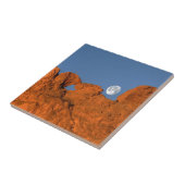 Het zoenen Camels Rock Formatie met Full Moon Tegeltje (Zijkant)