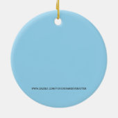 Het zoenen Snowmen trouwde met onze eerste kerstsn Keramisch Ornament (Achterkant)