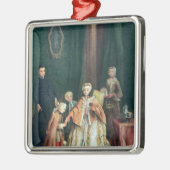 Het zoenen van de hand metalen ornament (Links)
