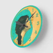 Het zoenen van de maan ronde klok (Hoek)