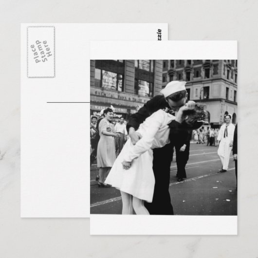 Het zoenen van de oorlog Vaarwel op Times Square Briefkaart (Voorkant / Achterkant)