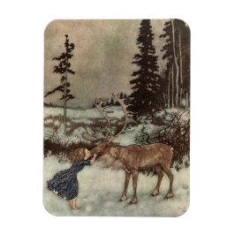 Het zoenen van een rendiersnoer magneet