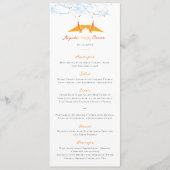 Het zoenen van Oranje papier kruist moderne Aziati Menu (Voorkant)