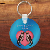 Het zoenen van pinguïns is een persoonlijk huwelij sleutelhanger (Voorkant)