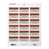 Het zoenen van viskoralen Beach Whimsical Cute Wed Etiket (Full Sheet)