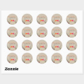 Het zoenen van viskoralen Beach Whimsical Cute Wed Ronde Sticker (Vel)