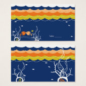 Het zoenen van viskoralen Beach Whimsical Cute Wed Visitekaartje (Voorkant /achterkant)