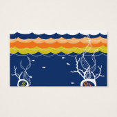 Het zoenen van viskoralen Beach Whimsical Cute Wed Visitekaartje (Achterkant)