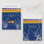 Het zoenen van viskoralen Beach Whimsical Cute Wed Visitekaartje (Voorkant / Achterkant)