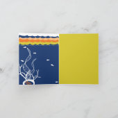 Het zoenen van viskoralen en het blauw-oceaangolfh bedankkaart (Binnen)