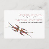 Het zoenen Zwallows Spring Flowers Weddenschappen  Informatiekaartje (Voorkant)