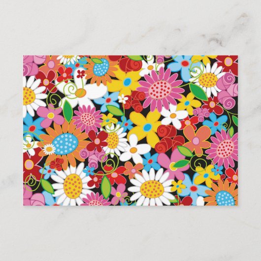 Het zoenen Zwallows Spring Flowers Weddenschappen  Informatiekaartje (Achterkant)